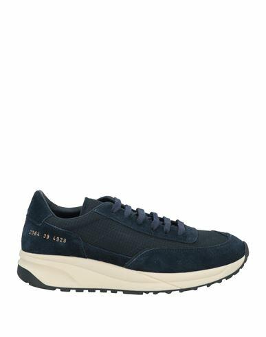 Common Projects Man Sneakers Navy blue Leather, Textile fibers Cover