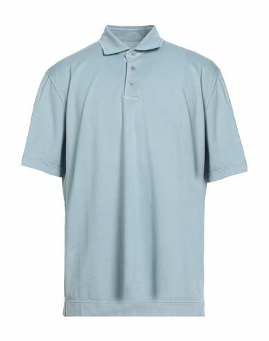 Circolo 1901 Man Polo shirt Sky blue Cotton, Elastane Cover