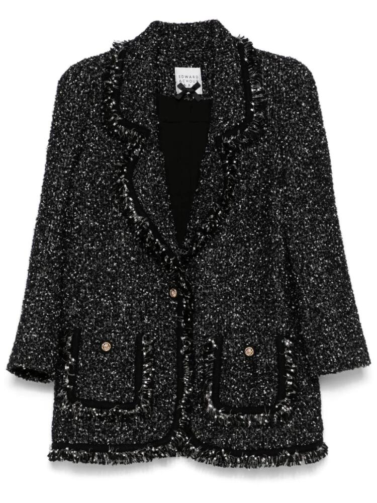 Edward Achour Paris tweed blazer - Black Cover