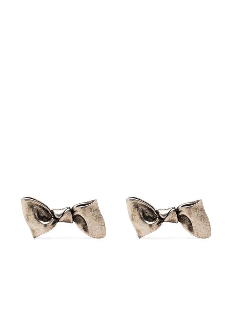 Acne Studios bow stud earrings - Silver Cover