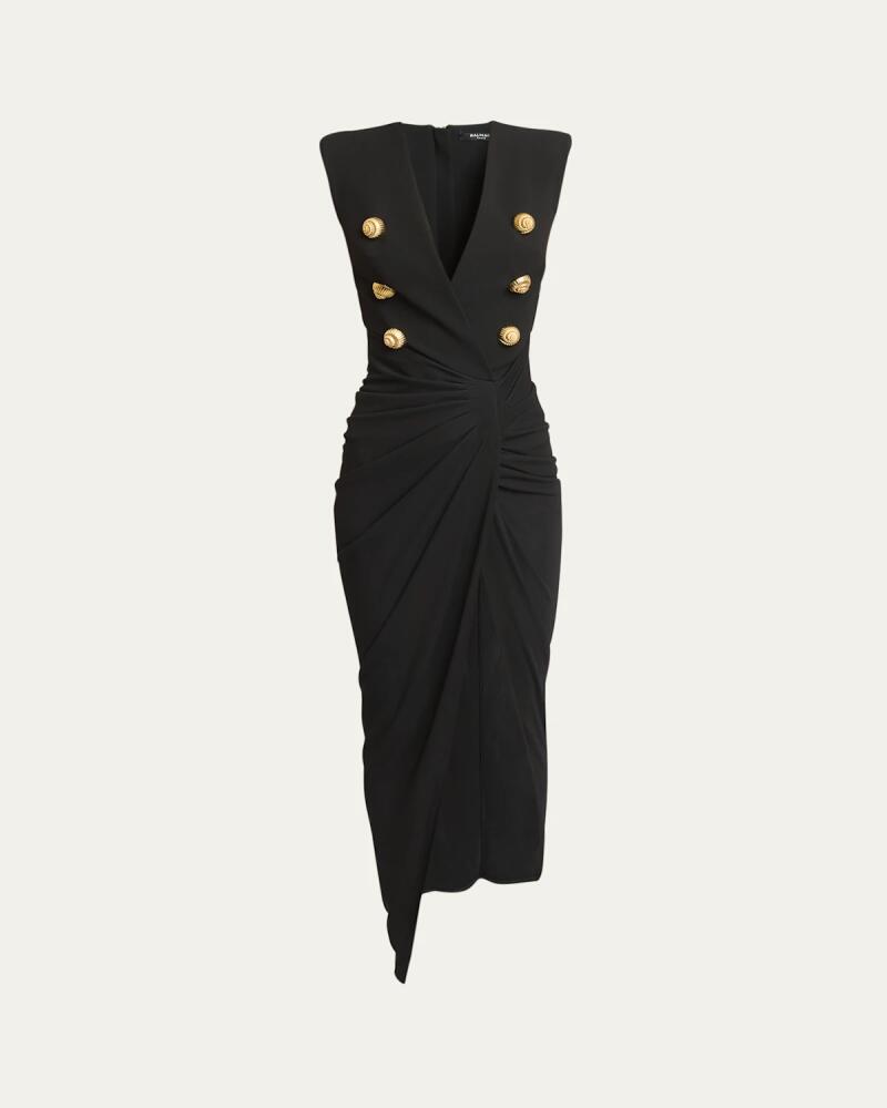 Balmain Tailored Gown with Embossed Button Details Cover