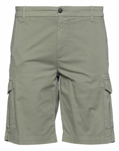 Eleventy Man Shorts & Bermuda Shorts Military green Cotton, Elastane Cover