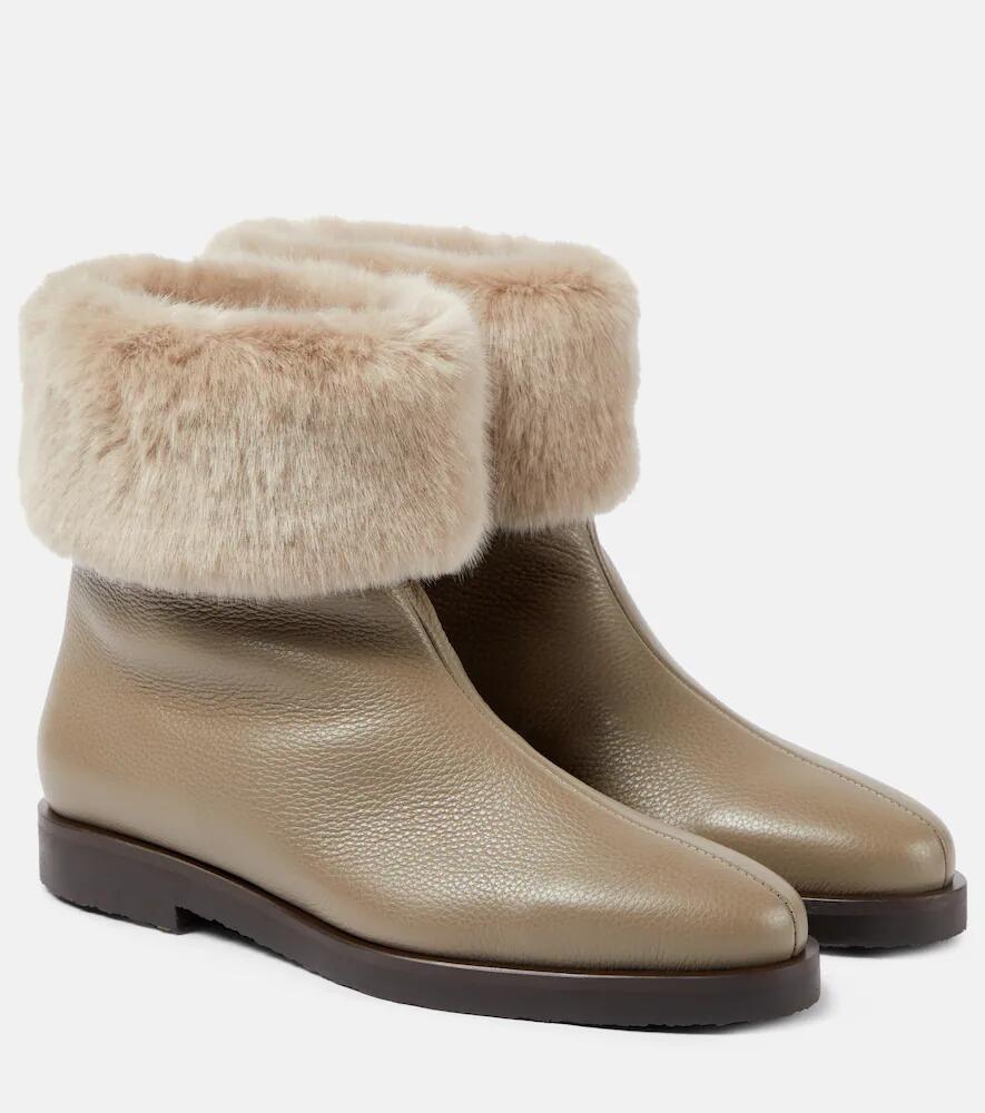 Toteme The Off-Duty faux fur-lined leather boots Cover