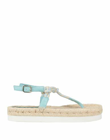 Fabi Woman Espadrilles Sky blue Soft Leather, Textile fibers Cover