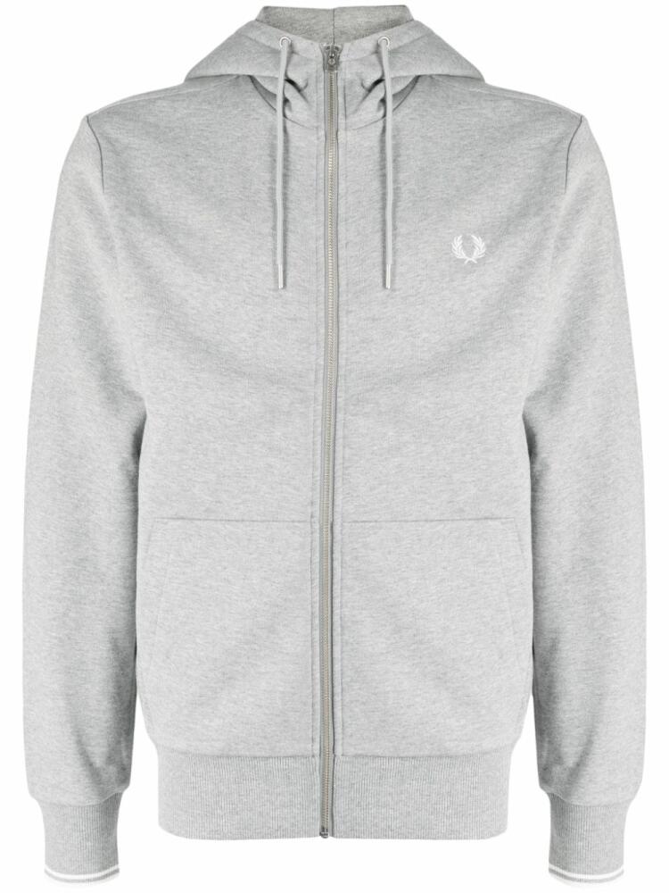 Fred Perry embroidered-logo zip-fastening jacket - Grey Cover