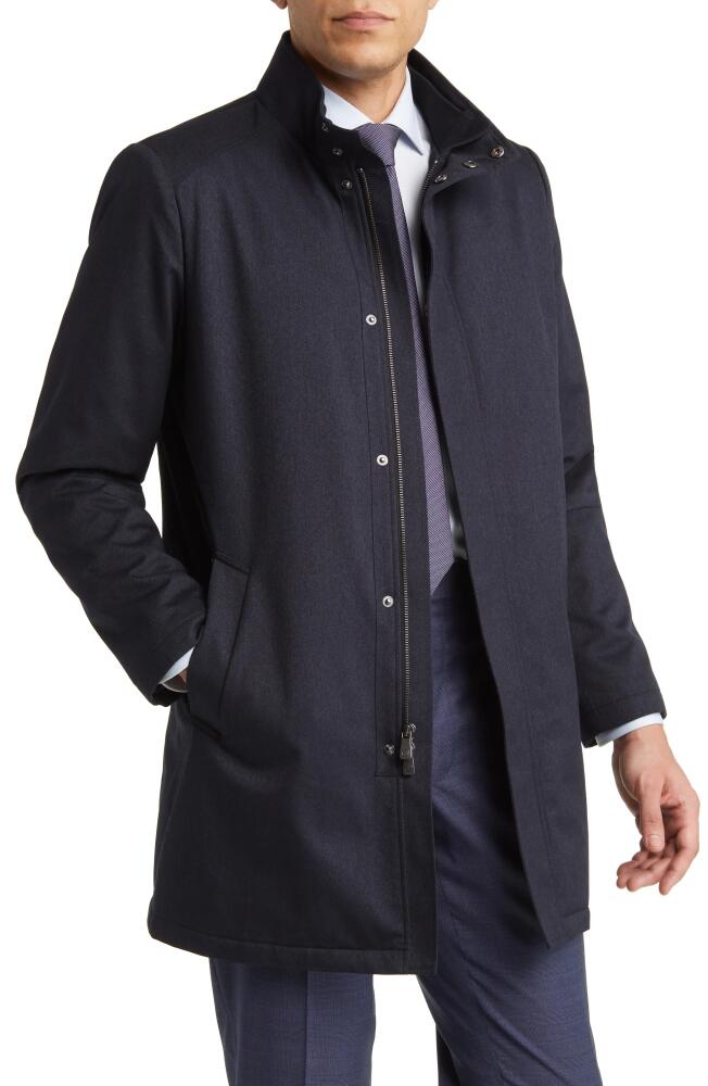 Hart Schaffner Marx Bryce Technical All Weather Water Resistant Coat in Navy Cover