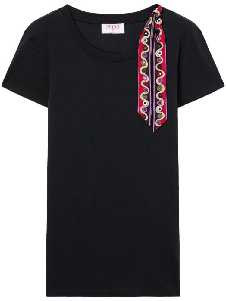 PUCCI Iride-print ribbon T-shirt - Black Cover