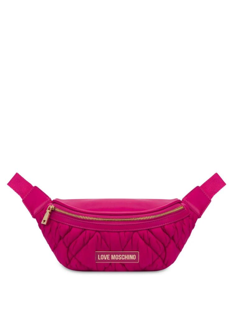 Love Moschino quilted belt bag - Pink Cover