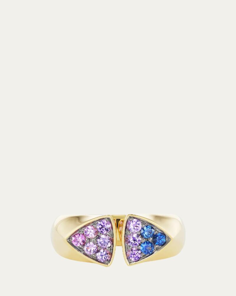 Emily P. Wheeler Candy Sky 18K Yellow Gold Ring with Multi-Color Sapphires Cover