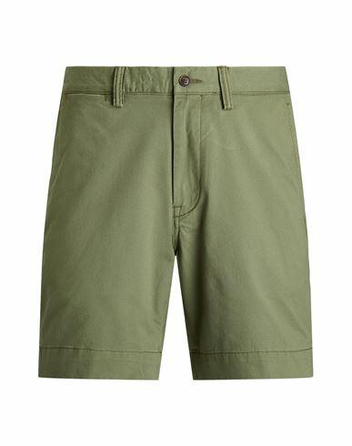 Polo Ralph Lauren 8-inch Stretch Straight Fit Twill Short Man Shorts & Bermuda Shorts Military green Cotton, Elastane Cover