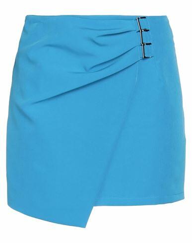 Haveone Woman Mini skirt Azure Polyester, Elastic fibres Cover