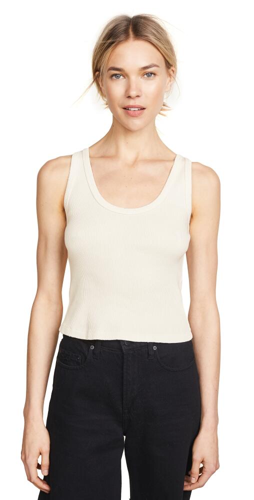 AMO Crop Rib Tank Vintage White Cover