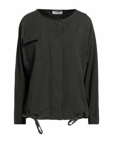 Alpha Studio Woman Sweatshirt Military green Viscose, Elastane Cover