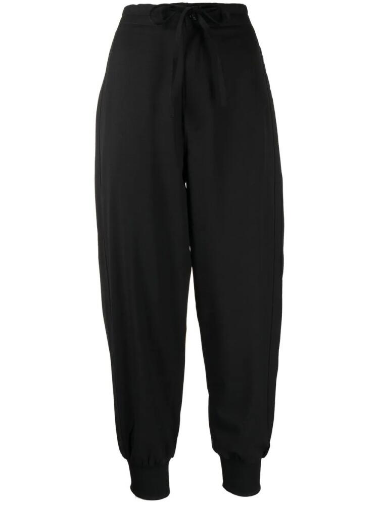 Y-3 logo-print wool track-pant - Black Cover