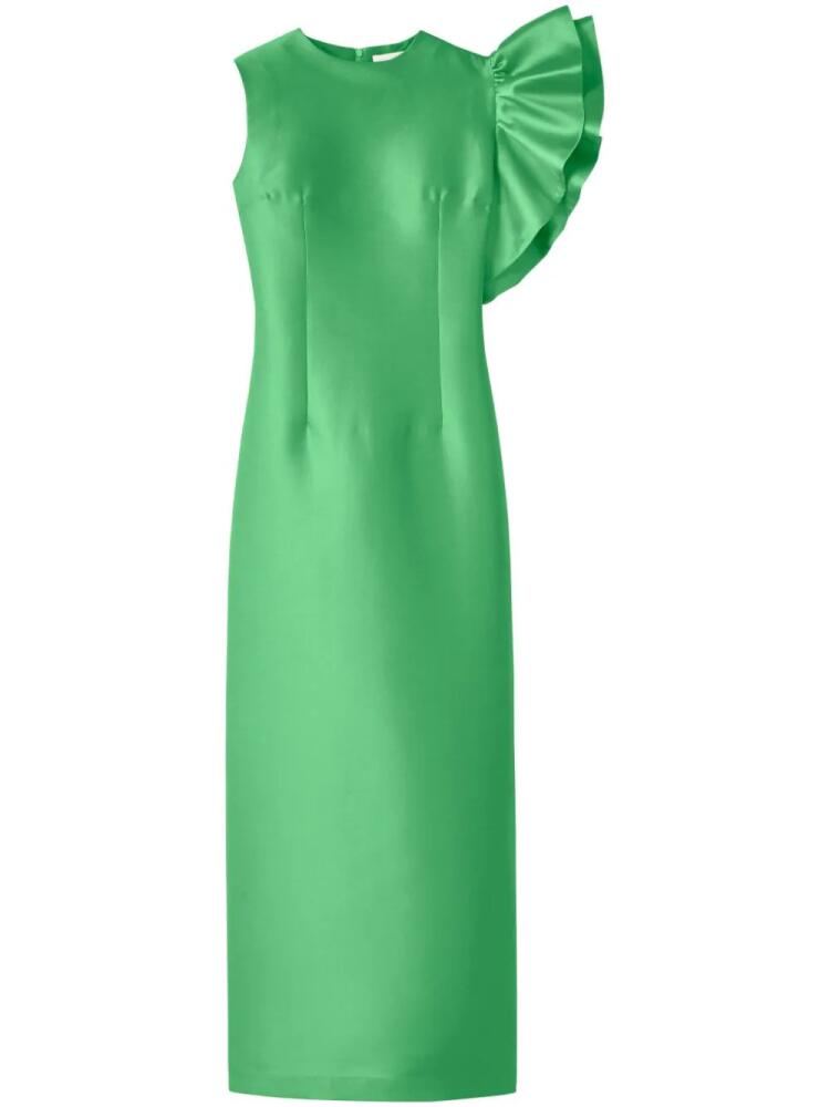 DESTREE Franz ruffled-detail midi dress - Green Cover