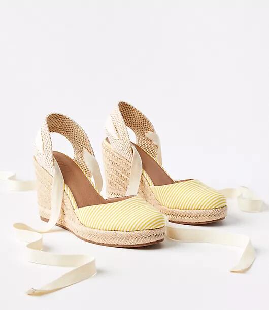 Loft Seersucker Espadrille Wedges Cover