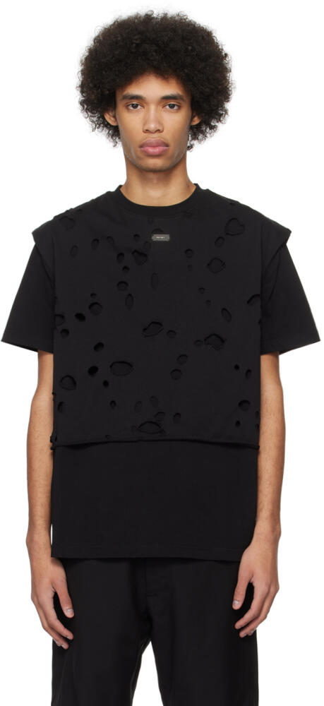 HELIOT EMIL Black Distressed T-Shirt Cover