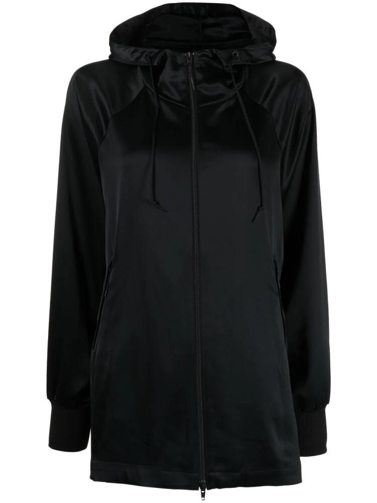 Y-3 hooded long-sleeve top - Black Cover