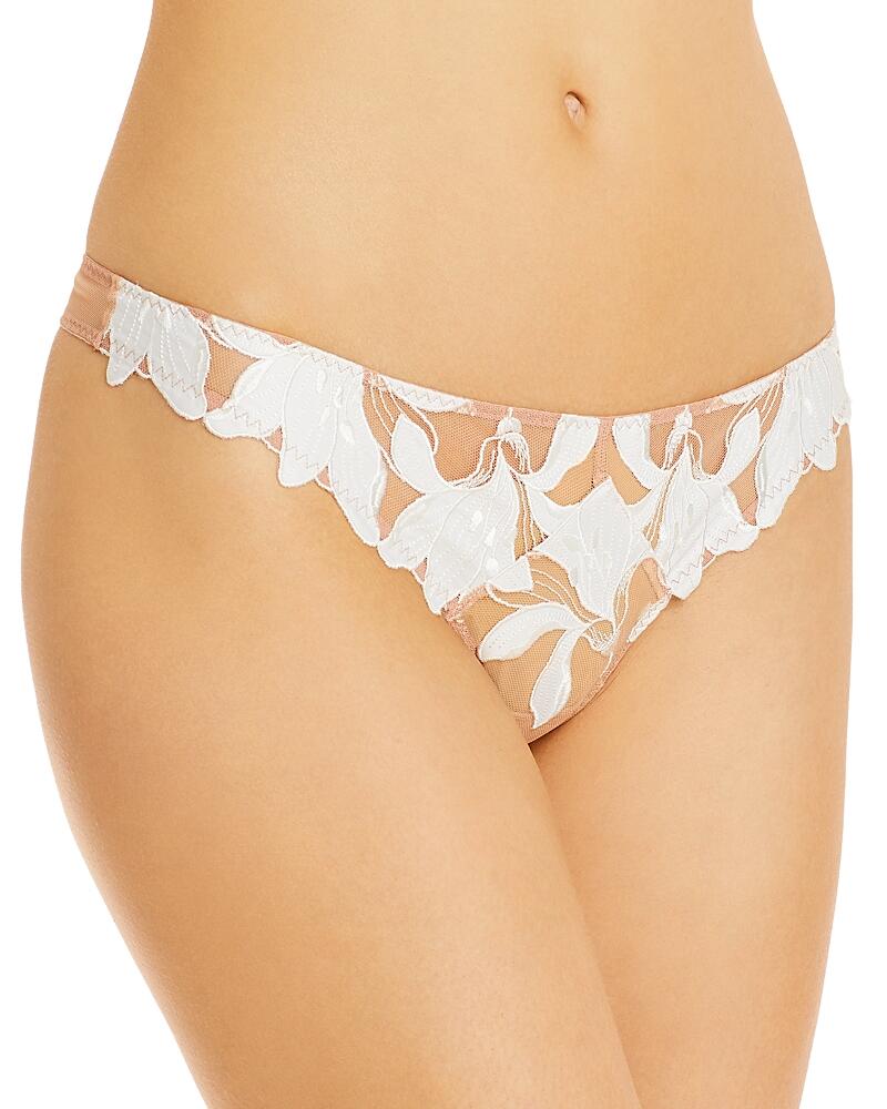 Fleur du Mal Lily Embroidered Hipster Thong Cover