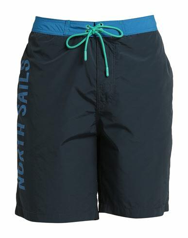 North Sails Man Swim trunks Midnight blue Cotton, Polyamide Cover