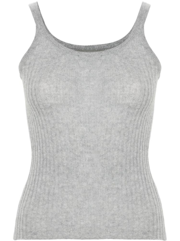 Ermanno Scervino ribbed cashmere tank top - Grey Cover