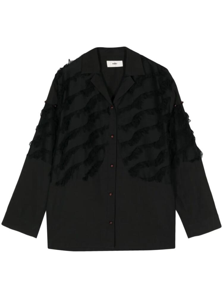 Muller Of Yoshiokubo Surge fringed shirt - Black Cover