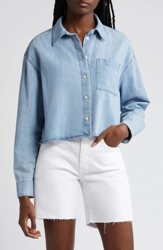 AG Aubrey Crop Denim Shirt in Upright Cover