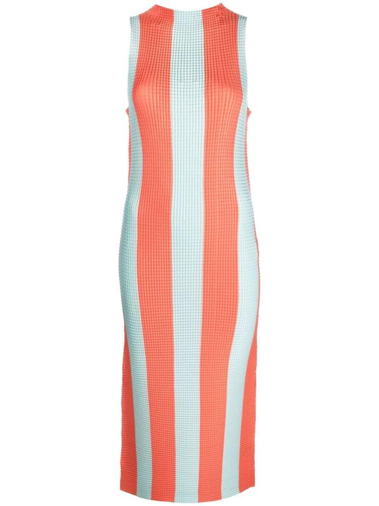 Sunnei stripe-pattern midi dress - Blue Cover