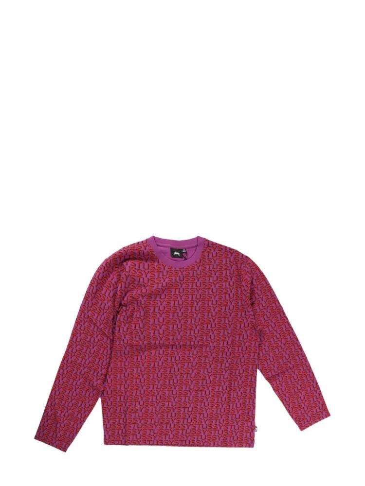 Stüssy Letter Stripe T-shirt - Pink Cover