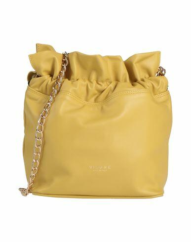 Visone Woman Cross-body bag Yellow Calfskin Cover