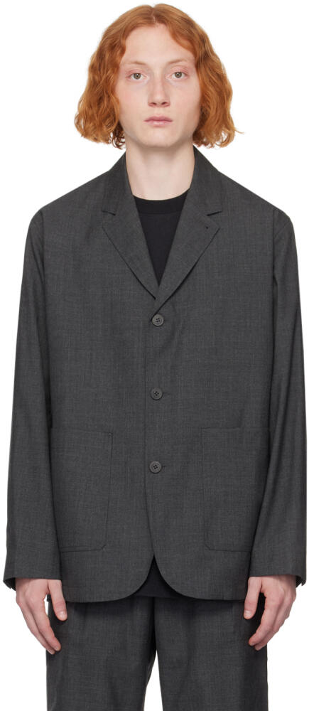 LE17SEPTEMBRE Gray Single-Breasted Blazer Cover