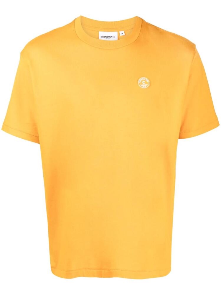 CHOCOOLATE logo-patch cotton T-shirt - Orange Cover