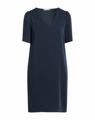 Biancoghiaccio Woman Mini dress Blue Polyester, Elastane Cover