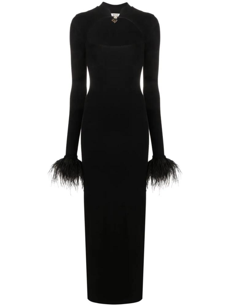 MANURI Cindy square-neck long dress - Black Cover