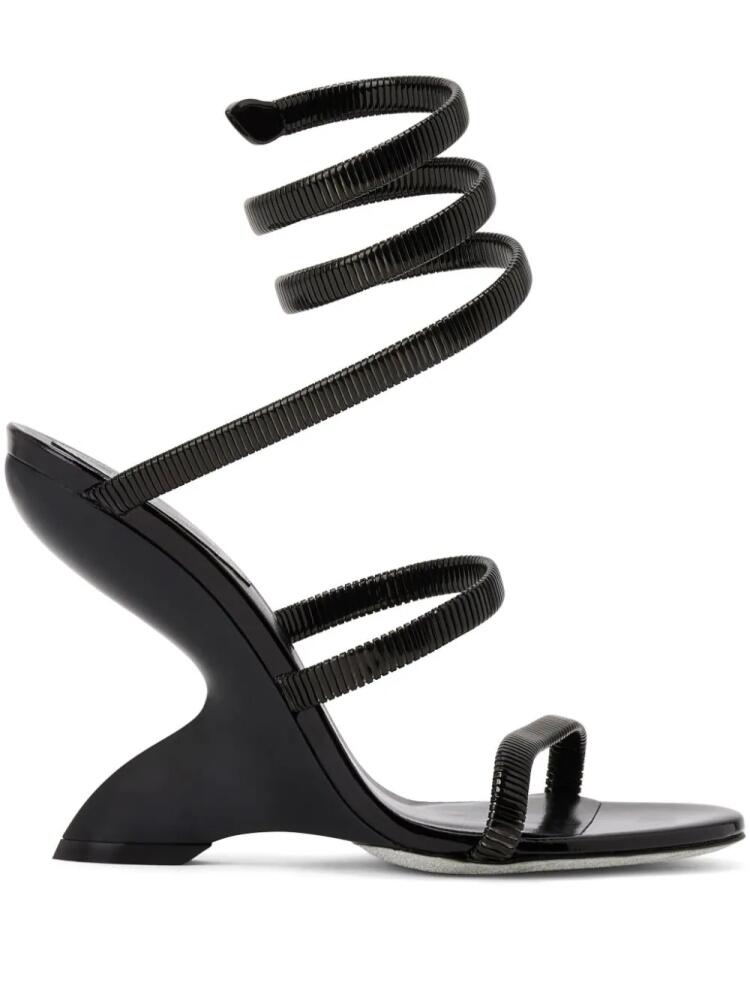 René Caovilla 105mm Symphony leather sandals - Black Cover