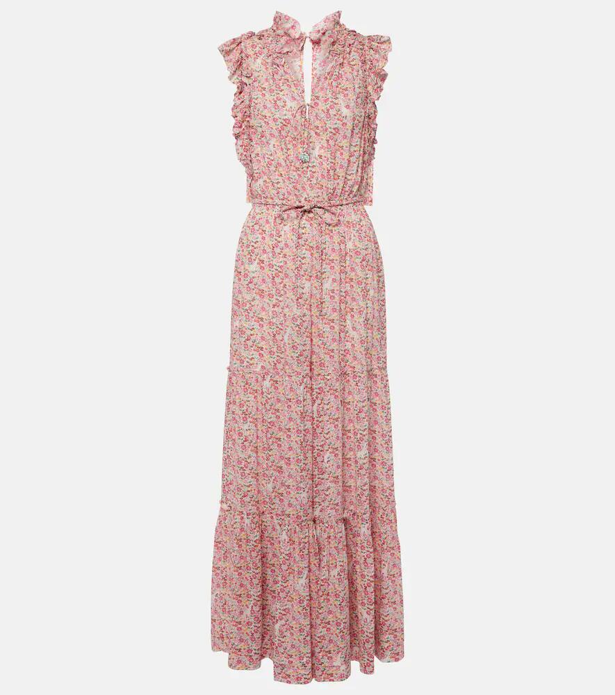 Poupette St Barth Belene floral ruffled jumpsuit Cover