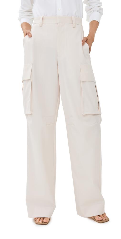 Victoria Beckham Relaxed Cargo Trousers Bone Cover