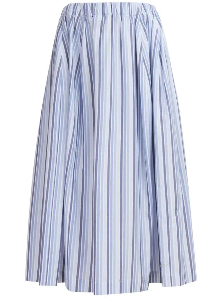 Marni striped cotton skirt - Blue Cover