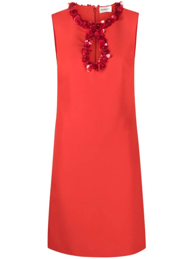 P.A.R.O.S.H. Puppy bead-embellished column dress - Red Cover