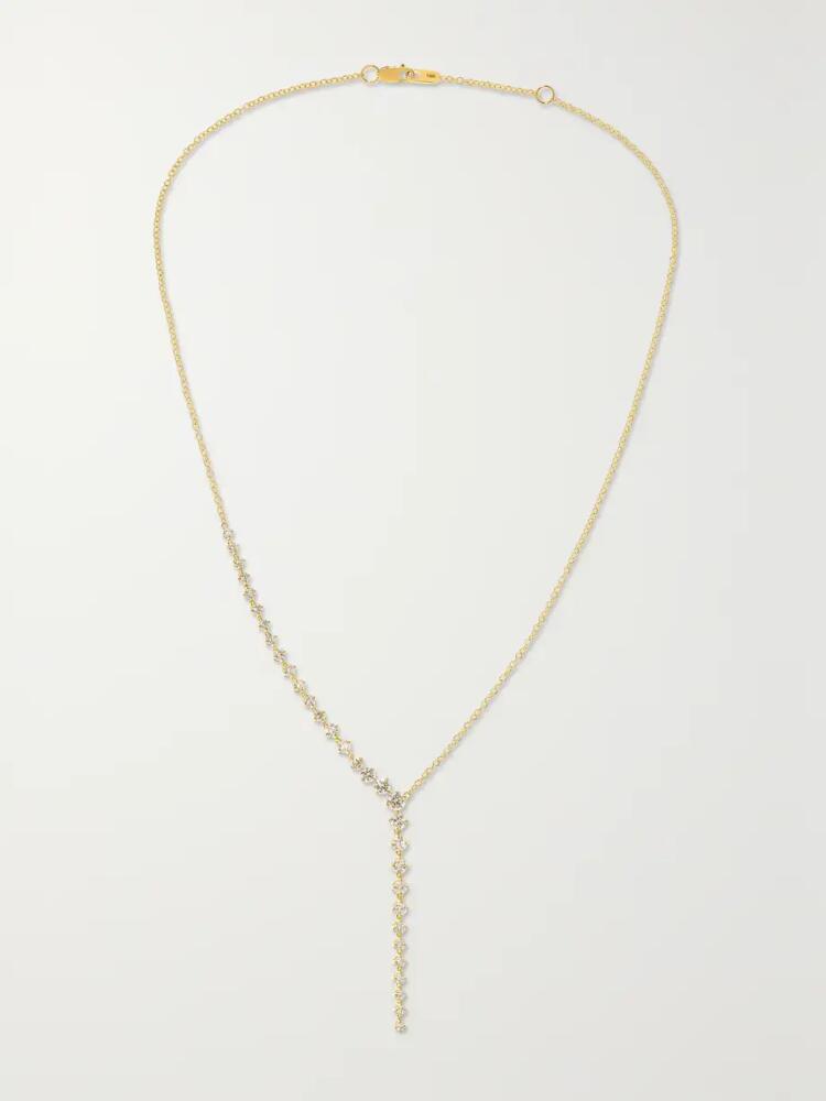 Melissa Kaye - Aria Cascade 18-karat Gold Diamond Necklace - One size Cover