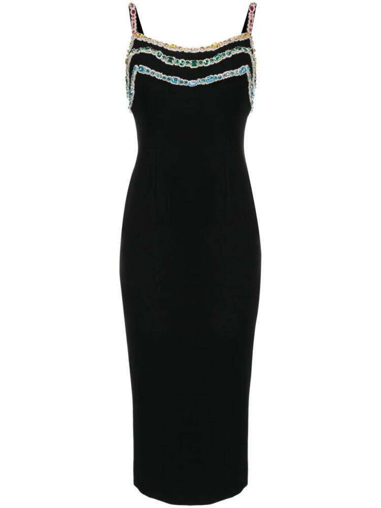 Zuhair Murad crystal-embellished cady midi dress - Black Cover