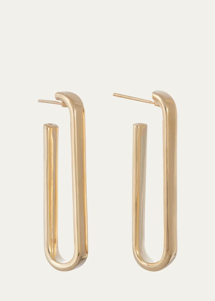 Sidney Garber 18k Yellow Gold Paperclip Hoop Earrings Cover