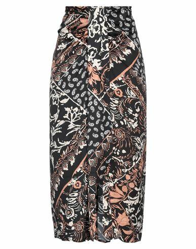 Soallure Woman Midi skirt Black Viscose Cover