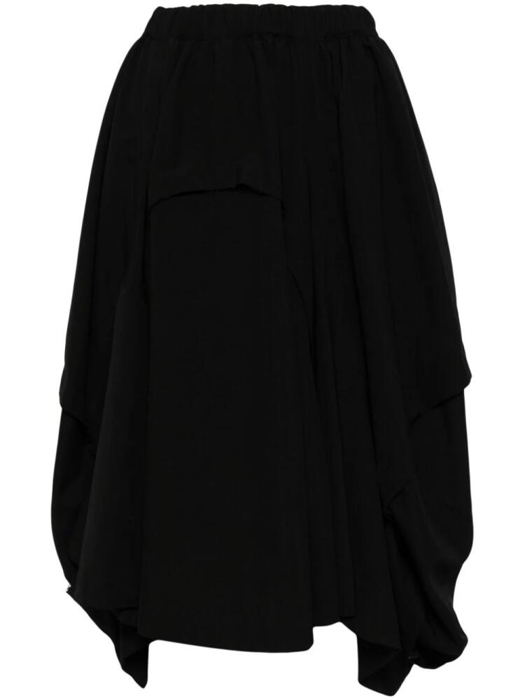 Comme Des Garçons wool draped midi skirt - Black Cover