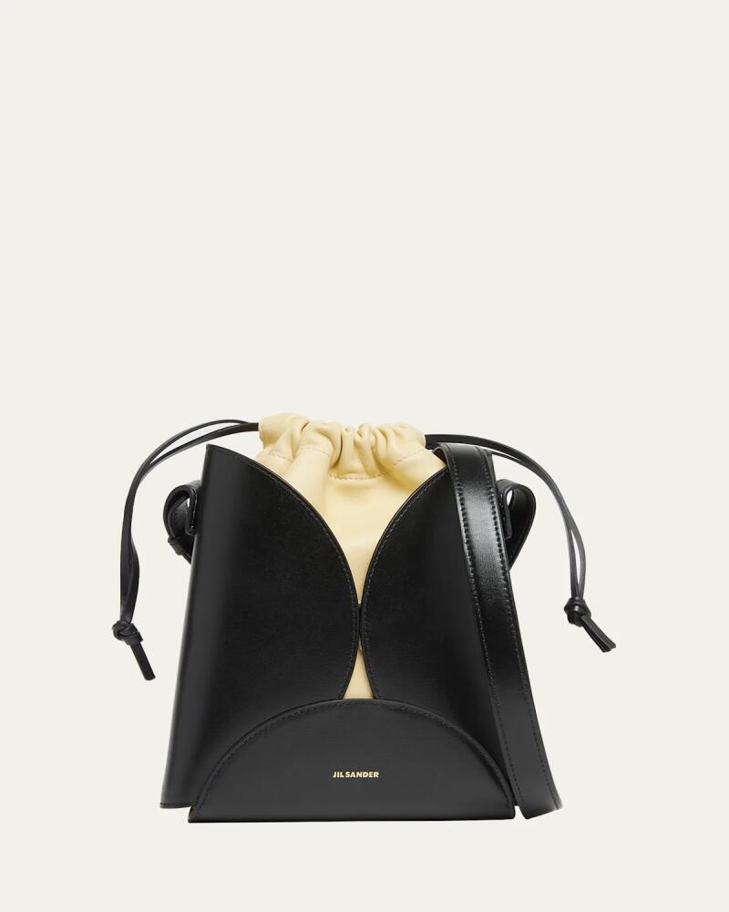 Jil Sander Ellipse Drawstring Calfskin Crossbody Bag Cover