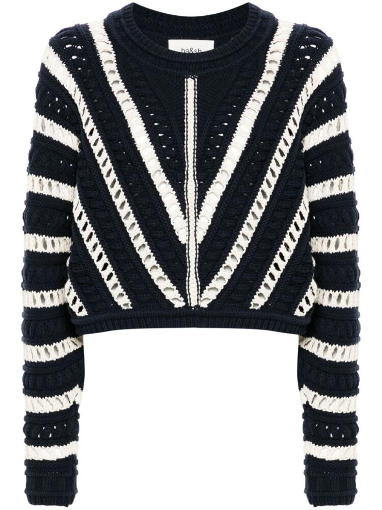 Ba&Sh Gardy cropped knitted jumper - Blue Cover