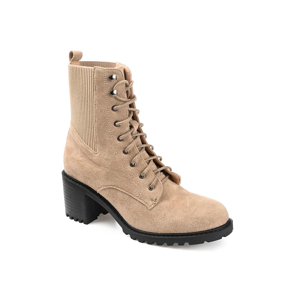 Journee Collection Kassia Combat Boot | Women's | Taupe/Stone Cover