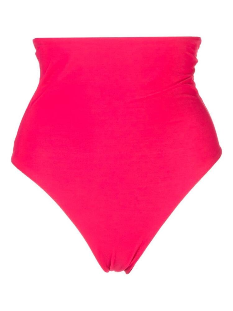 BONDI BORN Leah high-waisted bikini bottoms - Pink Cover