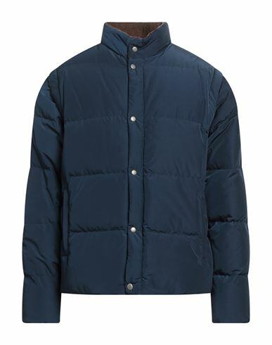 Holubar Man Puffer Navy blue Cotton, Polyurethane Cover