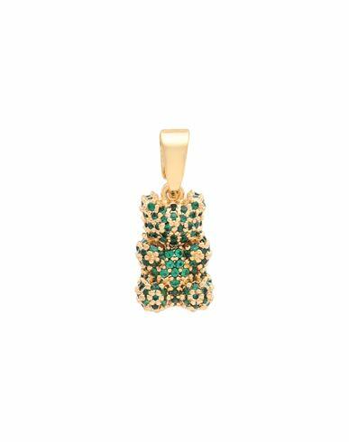 Crystal Haze Pave Nostalgia Bear Woman Pendant Green Brass, 18kt Gold-plated, Cubic zirconia Cover